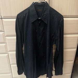 Louis Vuitton Navy Shirt with White Dots